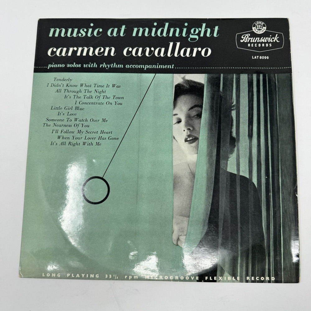 Music at Midnight Carmen‎ Cavallaro Brunswick Records LAT-8096 LP 33 1/3